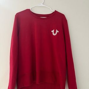 Worn only once true religion red sweater